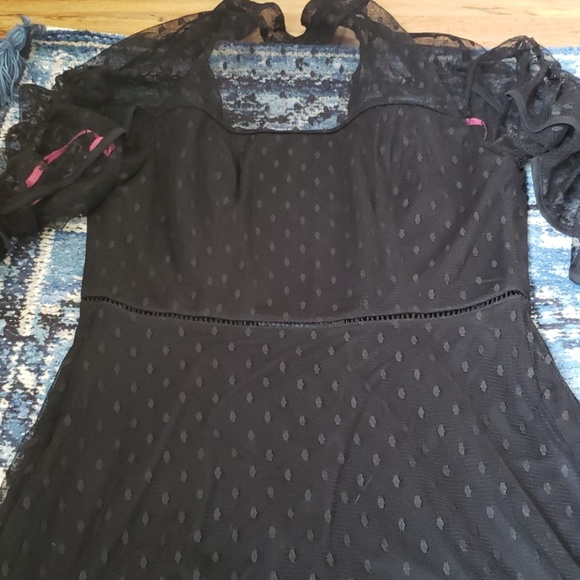 Victorian Glamm Dotted Dress Betsey Johnson - Picture 4 of 6